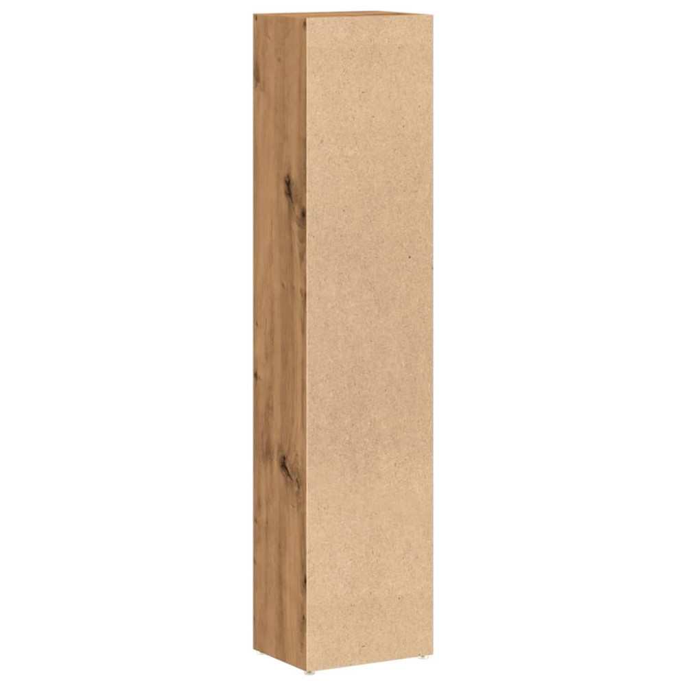 Produktbild för CD-hyllor 2 st artisian ek 21x16x93,5 cm konstruerat trä