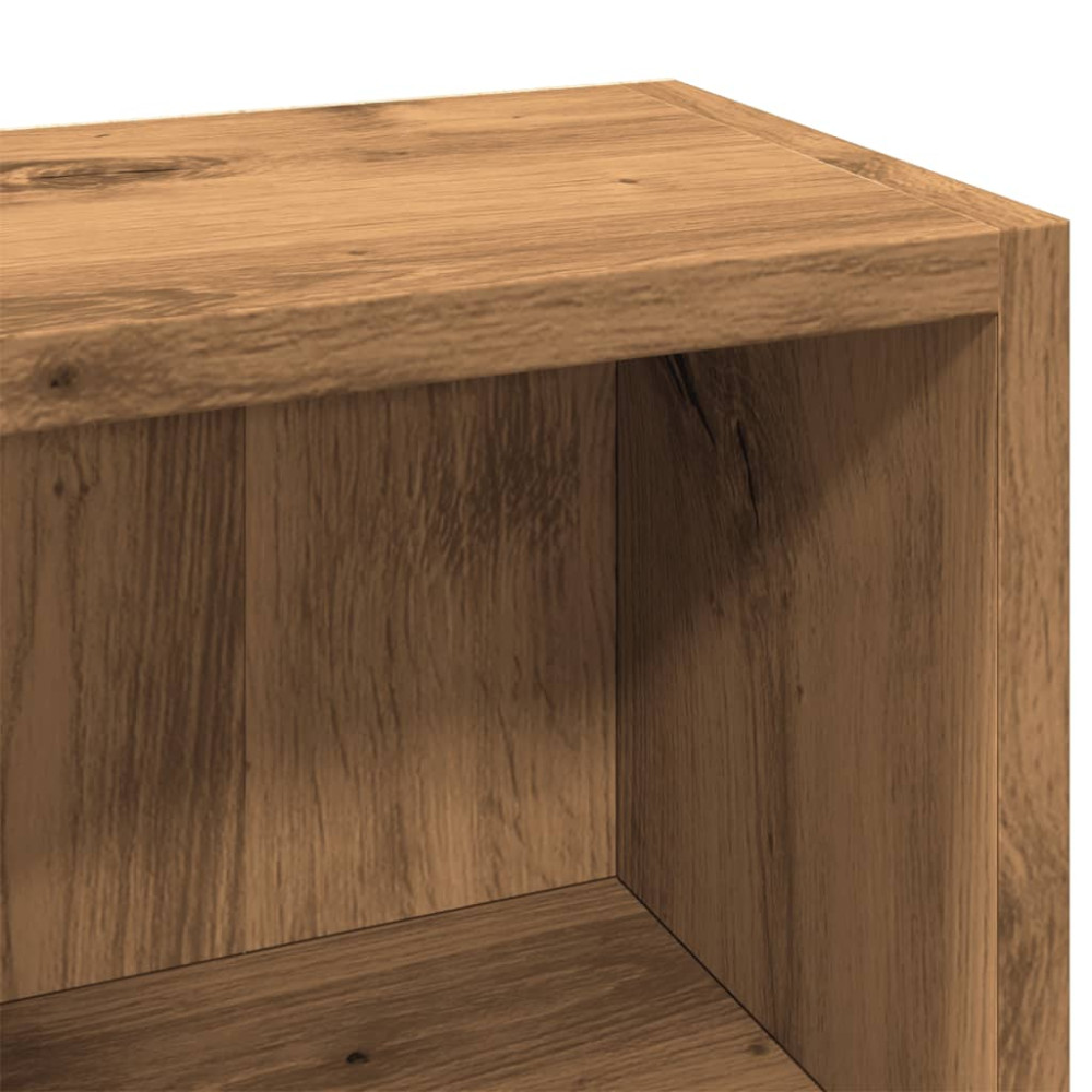 Produktbild för CD-hyllor 2 st artisian ek 21x16x93,5 cm konstruerat trä