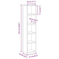 Produktbild för CD-hyllor 2 st artisian ek 21x16x93,5 cm konstruerat trä