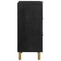 Produktbild för Skänk svart 60x33x75 cm konstruerat trä