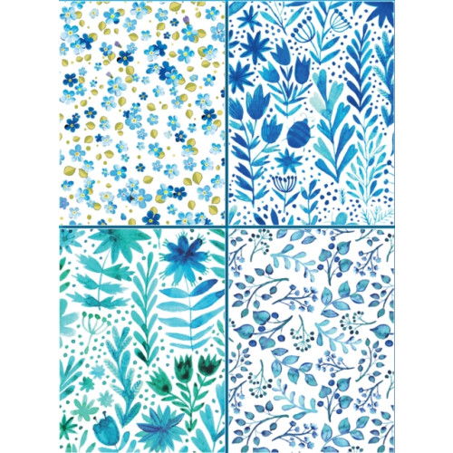 Anness publishing Set of Four Magnetic Notepads: Blue Abstract (häftad, eng)