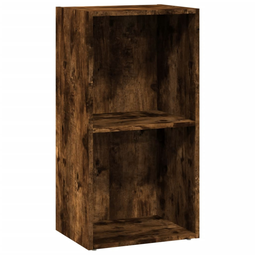 Produktbild för Bokhylla rökfärgad ek 40x30x77 cm konstruerat trä