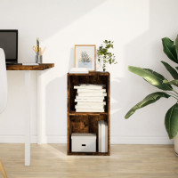 Produktbild för Bokhylla rökfärgad ek 40x30x77 cm konstruerat trä