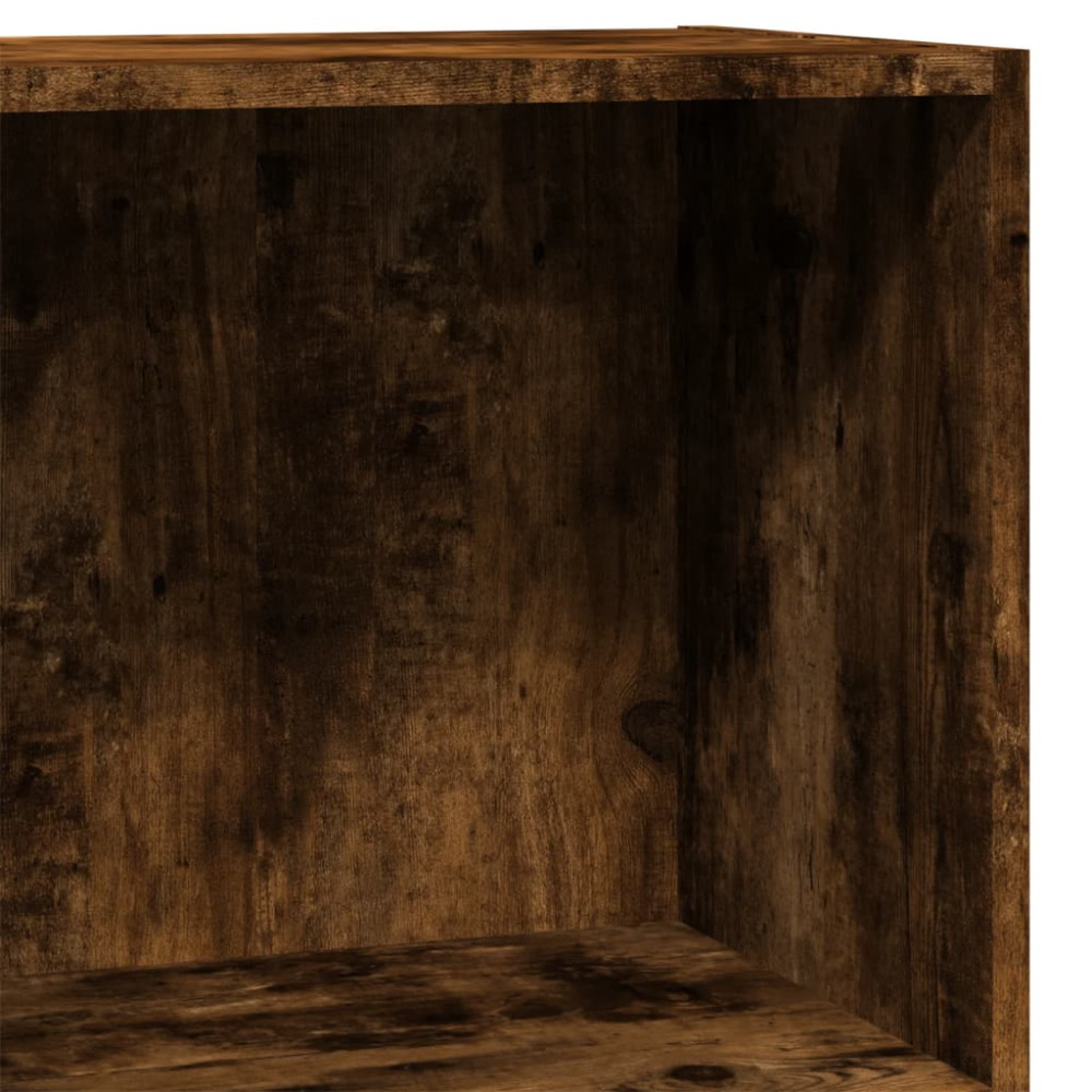 Produktbild för Bokhylla rökfärgad ek 40x30x77 cm konstruerat trä