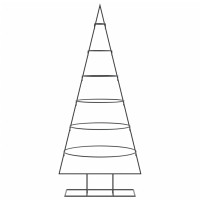 Produktbild för Julgran i metall svart 150 cm