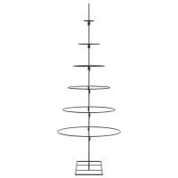 Produktbild för Julgran i metall svart 150 cm