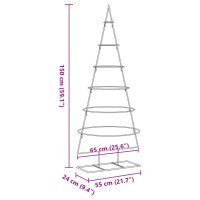 Produktbild för Julgran i metall svart 150 cm