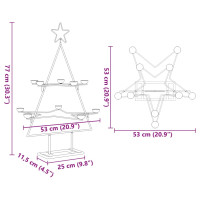 Produktbild för Julgran i metall svart 75 cm