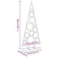 Produktbild för Julgran i metall svart 150 cm