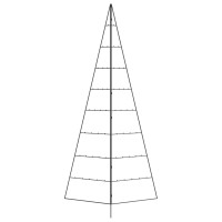 Produktbild för Julgran i metall svart 210 cm