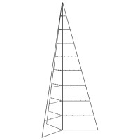 Produktbild för Julgran i metall svart 210 cm