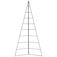 Produktbild för Julgran i metall svart 210 cm