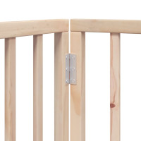 Produktbild för Hundgrind med dörr vikbar 12 paneler 960 cm poppel