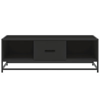 Produktbild för Soffbord svart 100x57x35 cm konstruerat trä och metall