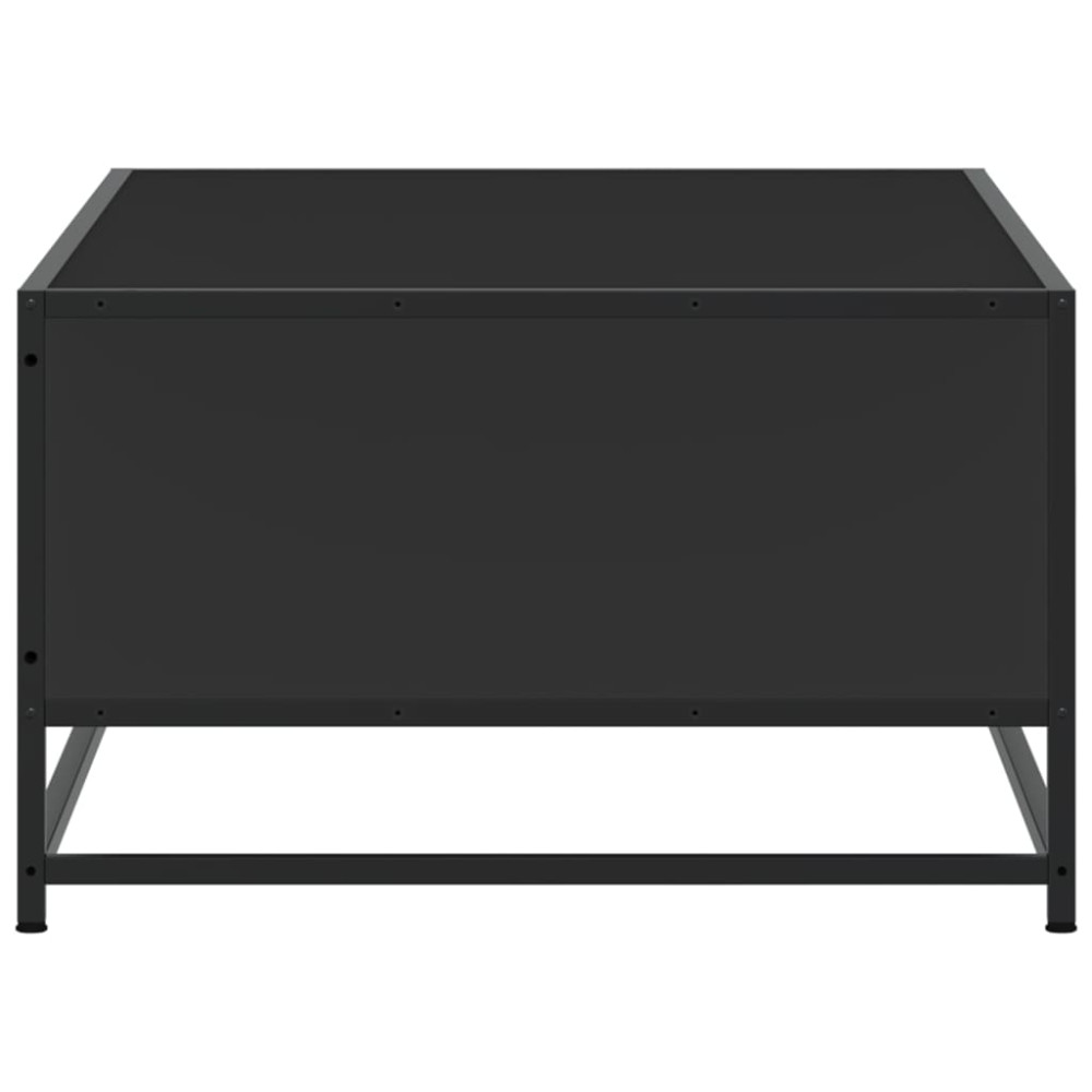 Produktbild för Soffbord svart 100x57x35 cm konstruerat trä och metall