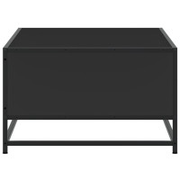 Produktbild för Soffbord svart 100x57x35 cm konstruerat trä och metall