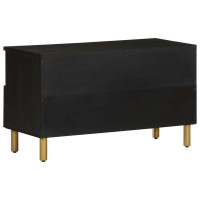 Produktbild för Tv-bänk svart 80x33x46 cm konstruerat trä