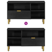 Produktbild för Tv-bänk svart 80x33x46 cm konstruerat trä