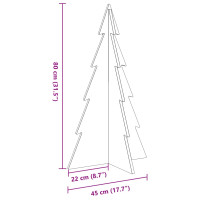 Produktbild för Julgran i trä 80 cm massiv furu