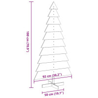 Produktbild för Julgran trä vit 180 cm massiv furu