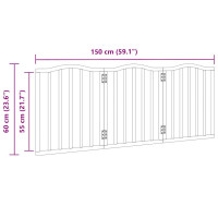 Produktbild för Hundgrind hopfällbar 3 paneler svart 150 cm poppel