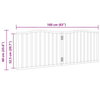 Produktbild för Hundgrind hopfällbar 2 paneler 160 cm poppel