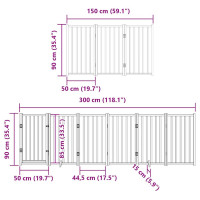 Produktbild för Hundgrind med dörr vikbar 12 paneler brun 600 cm poppel