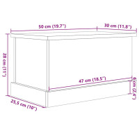 Produktbild för Förvaringslåda artisan ek 30x50x28 cm konstruerat trä