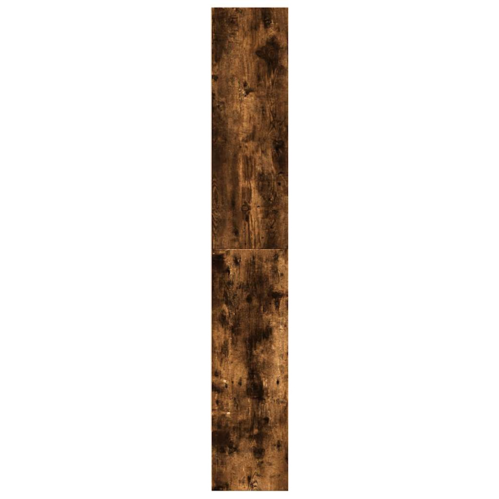 Produktbild för Bokhylla rökfärgad ek 80x30x189 cm konstruerat trä