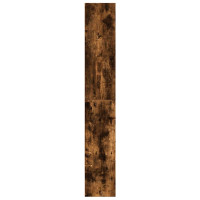 Produktbild för Bokhylla rökfärgad ek 80x30x189 cm konstruerat trä