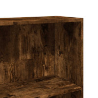 Produktbild för Bokhylla rökfärgad ek 80x30x189 cm konstruerat trä