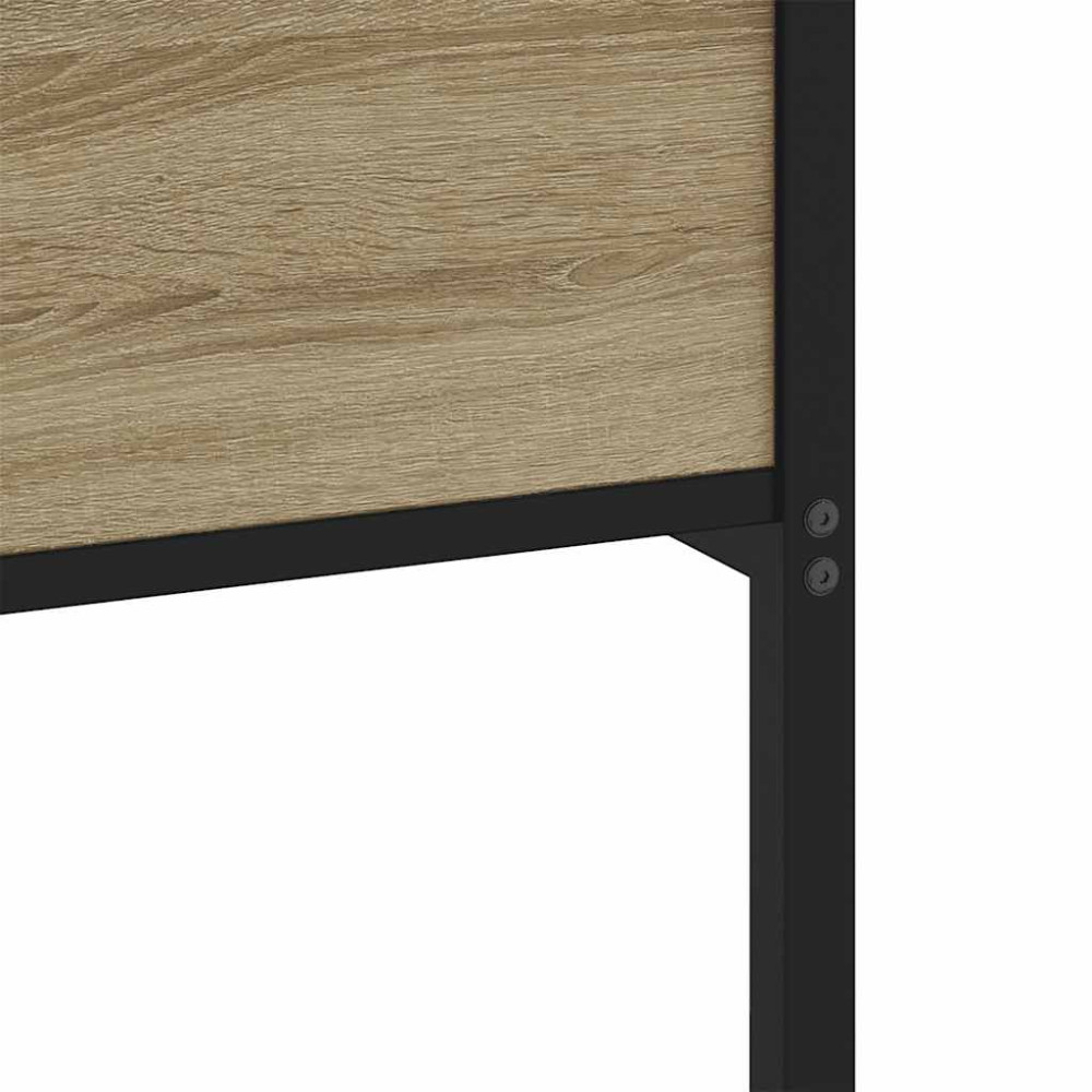 Produktbild för Sängram utan madrass metall sonoma-ek 183x213 cm
