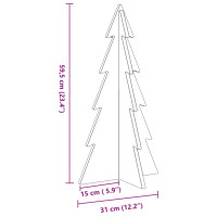 Produktbild för Julgran trä 59,5 cm massiv furu