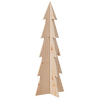 Produktbild för Julgran trä 112 cm massiv furu