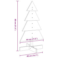 Produktbild för Julgran trä vit 80 cm massiv furu