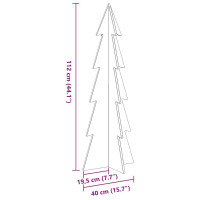 Produktbild för Julgran trä vaxbrun 112 cm massiv furu