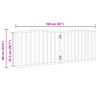 Produktbild för Hundgrind hopfällbar 2 paneler svart 160 cm poppel