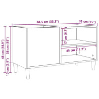 Produktbild för Stereobänk artisan ek 84,5x38x48 cm konstruerat trä