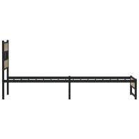 Produktbild för Sängram utan madrass metall sonoma-ek 100x190 cm