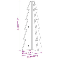 Produktbild för Julgran trä vaxbrun 49 cm massiv furu