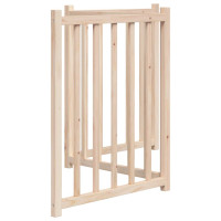 Produktbild för Hundgrind hopfällbar 3 paneler 150 cm massivt granträ