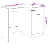 Produktbild för Skrivbord artisan ek 100x50x76 cm konstruerat trä