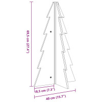 Produktbild för Julgran trä vaxbrun 69,5 cm massiv furu