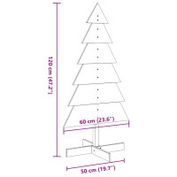 Produktbild för Julgran trä vaxbrun 120 cm massiv furu