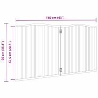 Produktbild för Hundgrind hopfällbar 2 paneler 160 cm poppel