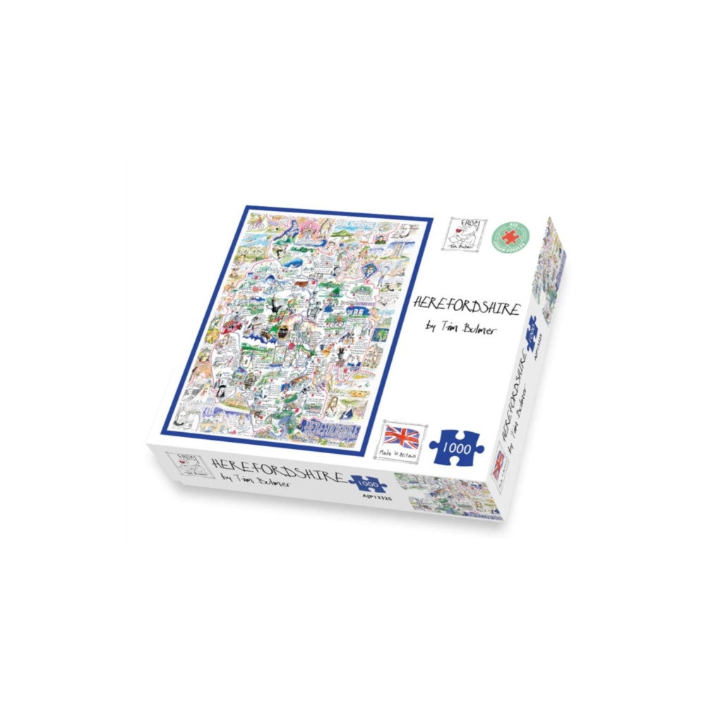 Produktbild för Map of Herefordshire Jigsaw 1000 Piece Puzzle