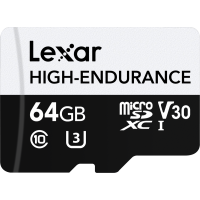 Produktbild för Lexar microSDXC High-Endurance UHS-I/U3/10 R100/W35 (V30) 64GB