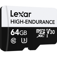 Produktbild för Lexar microSDXC High-Endurance UHS-I/U3/10 R100/W35 (V30) 64GB