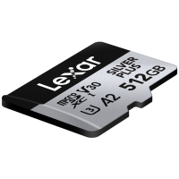 Produktbild för Lexar microSDXC Professional SILVER Plus UHS-I/U3/A2/4K R205/W150 (V30) 512GB