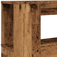Produktbild för Sänggavel LED åldrat trä 220x18,5x103,5 cm konstruerat trä